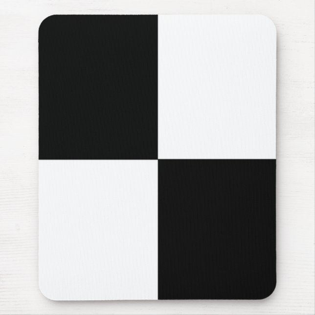 Schwarz und Weiß  Mousepad (Vorne)