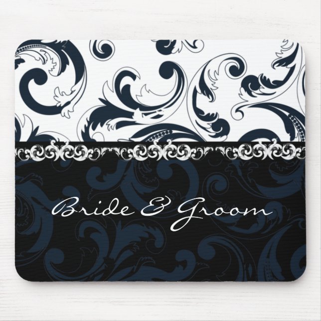 Schwarz und Weiß Mousepad (Vorne)