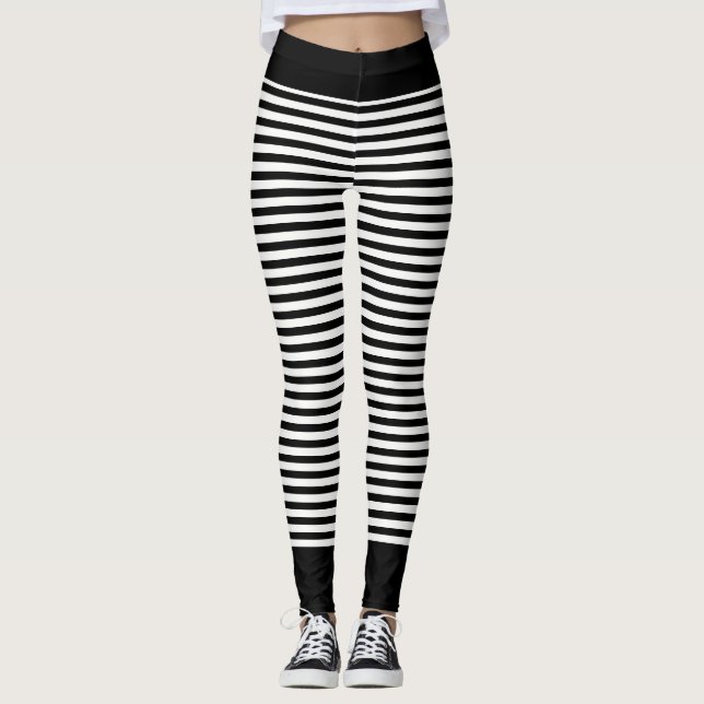 Schwarz und Weiß oder Farbe gestrichen Leggings (Vorderseite)
