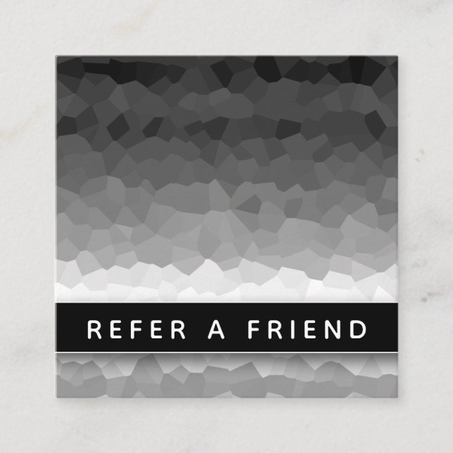 Schwarz und Weiß Ombre Moderne Elegant Beruflich Terminkarte (Vorderseite)