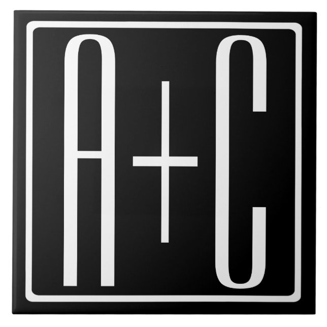 Schwarz und Weiß | Paarinitiativen Fliese (Vorderseite)