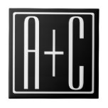 Schwarz und Weiß | Paarinitiativen Fliese<br><div class="desc">Perfekt für ein Doppelmonogramm oder sogar ein Logo. Vielen Dank für Ihren Einkauf!</div>