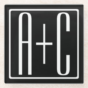 Schwarz und Weiß   Paarinitiativen Glasuntersetzer