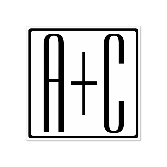 Schwarz und Weiß | Paarinitiativen Gummistempel (Prägung)