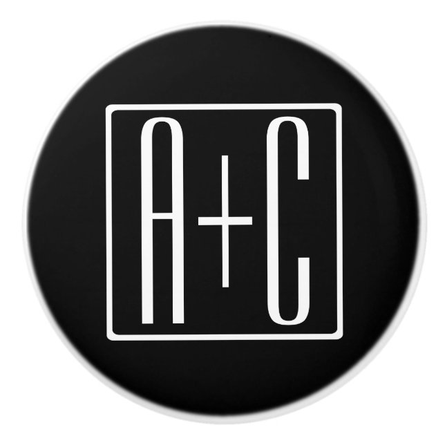 Schwarz und Weiß | Paarinitiativen Keramikknauf (Vorderseite)