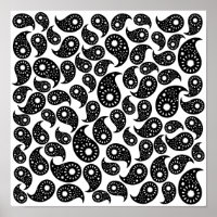 Schwarz und Weiß Paisley.