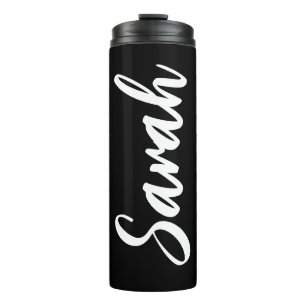 Schwarz und Weiß Personalisiert Thermosbecher