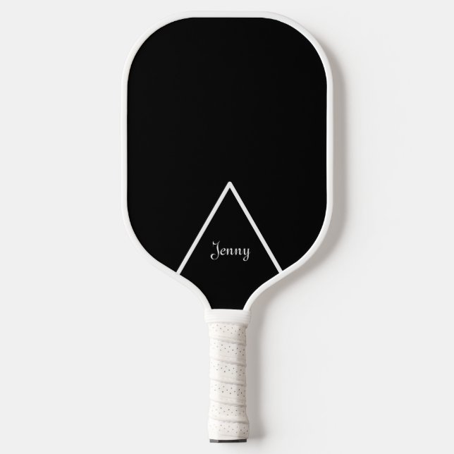 Schwarz und Weiß Pickleball Schläger (Vorderseite)