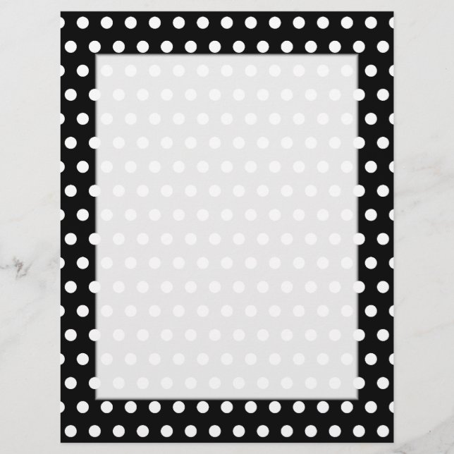 Schwarz und Weiß Polka Dot Muster. Spotty. (Vorderseite)