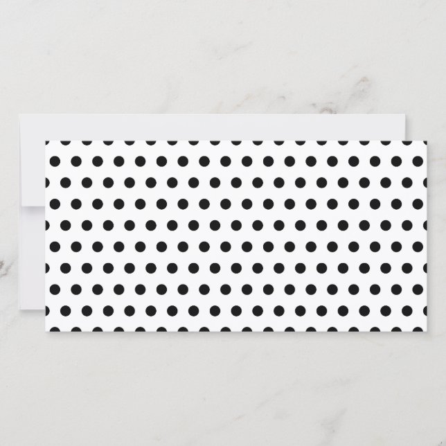 Schwarz und Weiß Polka Dot Muster. Spotty. (Vorderseite)