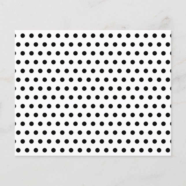 Schwarz und Weiß Polka Dot Muster. Spotty. (Vorderseite)