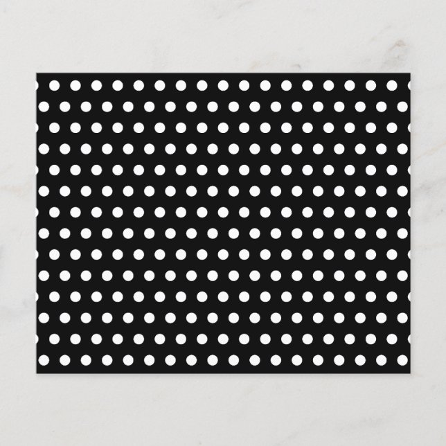 Schwarz und Weiß Polka Dot Muster. Spotty. (Vorderseite)