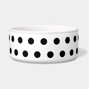 Schwarz und Weiß Polka Dot Muster. Spotty. Napf