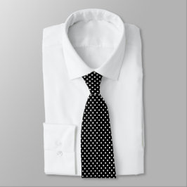 Schwarz und Weiß Polka Dots Neck Tie Krawatte