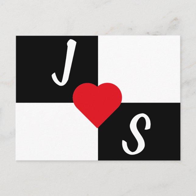 Schwarz und Weiß Postkarte (Vorderseite)