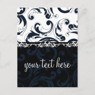 Schwarz und Weiß Postkarte