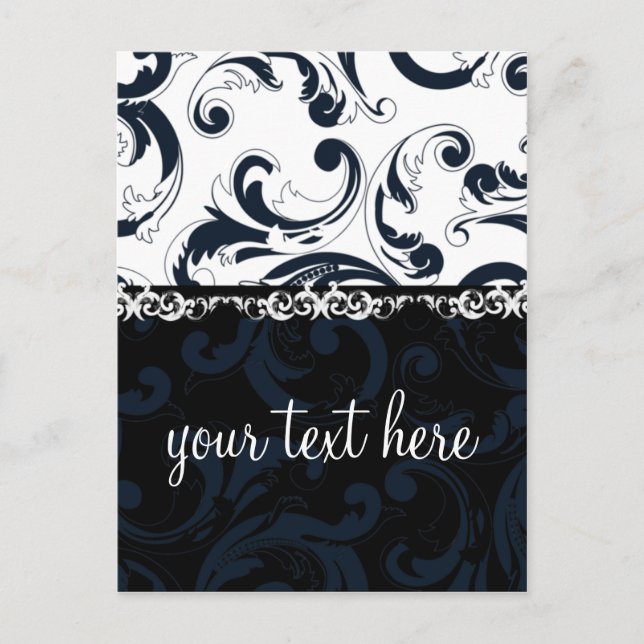 Schwarz und Weiß Postkarte (Vorderseite)