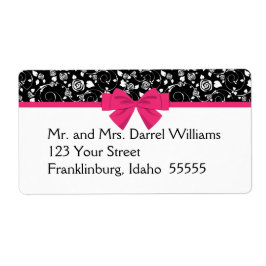 Schwarz und Weiß Rosen Rosa rosa Bow