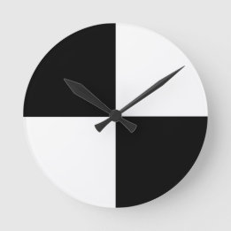 Schwarz und Weiß Runde Wanduhr