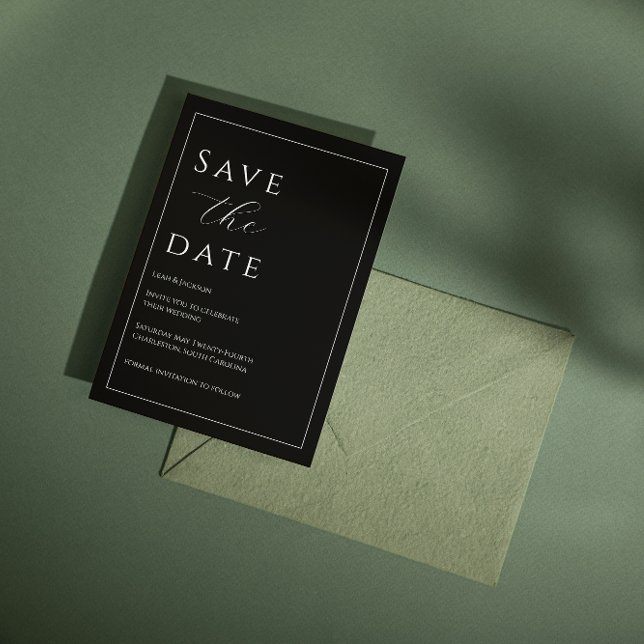 Schwarz und Weiß Save the Date (Von Creator hochgeladen)