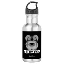 Schwarz und Weiß Schnauzer Oh mein Hund