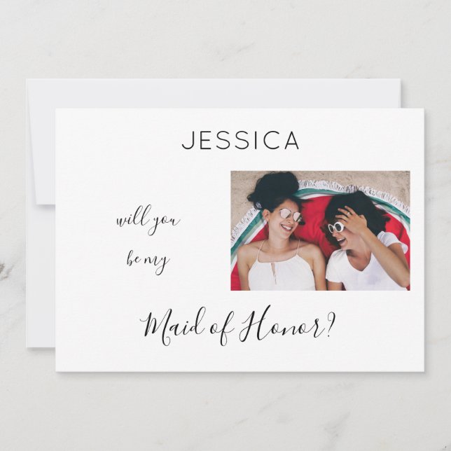 Schwarz und Weiß sein mein Foto Vorschlag H Einladung (Vorderseite)