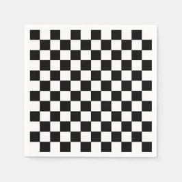 Schwarz und Weiß Serviette