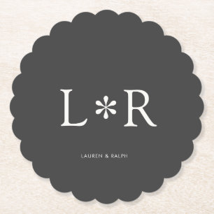 Schwarz und Weiß   Simple Chic Couple Untersetzer