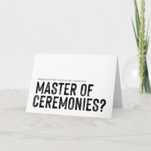 Schwarz und Weiß sind unser Meister der Zeremonien Karte
