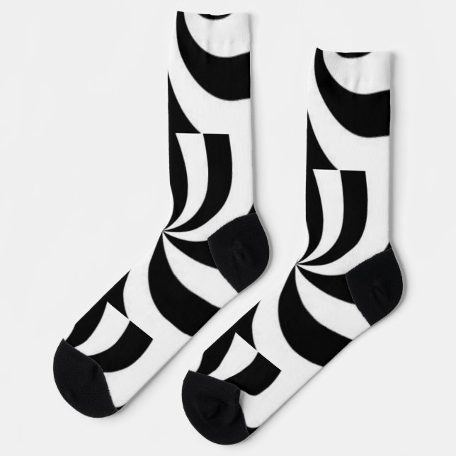Schwarz und Weiß  Socken (Linkes Detail)