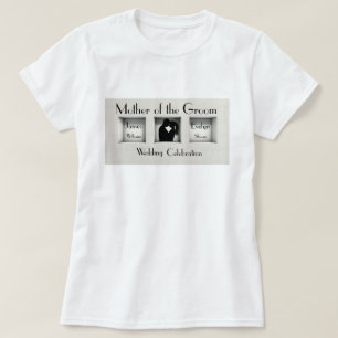 Schwarz und Weiß, trendige Mutter des Grooms T-Shirt