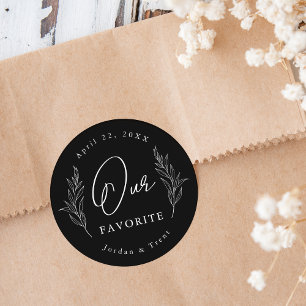 Schwarz und Weiß - unser Lieblings-Gastgeschenk Ho Runder Aufkleber