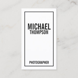 Schwarz und Weiß Visitenkarte