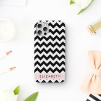 Schwarz und Weiß Zigzag, Zickzack Muster, Ihr Name