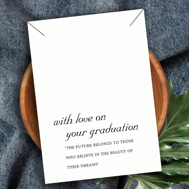 SCHWARZ- UND WEISSER ABSCHLUSS MIT ANZEIGE PLATZKARTE (Von Creator hochgeladen)