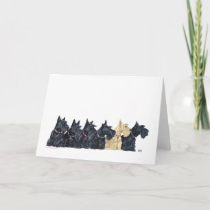 Schwarz und Weizenfarbene Schottische Terrier Karte