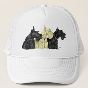 Schwarz- und Wheaten-Schottland-Terrier Truckerkappe