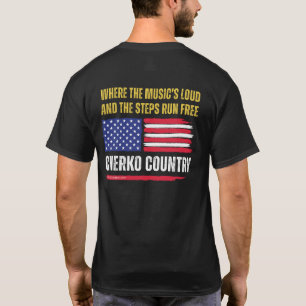 (Schwarz) US-Flagge / Musik ist laut & Schritte la T-Shirt