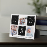 Schwarz | VATER Custom Kids Foto Collage Fotoplatte<br><div class="desc">Schaffen Sie einen süßen Sake für einen geliebten Papa diesen Vatertag mit diesem einfachen Foto-Plakat-Design,  das drei Ihrer Lieblings-Instagram-Fotos enthält,  angeordnet in einer Collage mit abwechselnden Quadraten von knackigen schwarzen Rechtschreibweise auf "Vater". Personalisieren Sie mit den Lieblings-Fotos seiner Kinder,  und fügen Sie eine benutzerdefinierte Nachricht am unteren Rand.</div>