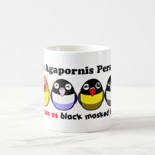 Schwarz-verdeckte Lovebirds Kaffeetasse