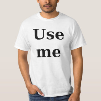 Schwarz verwenden Sie mich T-Shirt