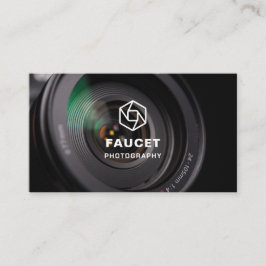Schwarz-Vollbildfotografie mit eigener Marke Visitenkarte