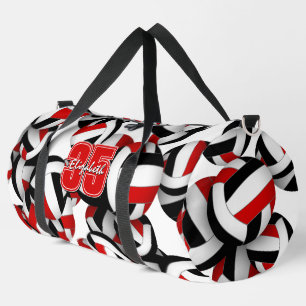Schwarz-Volleyball-Mannschaftsfarben Duffle Bag