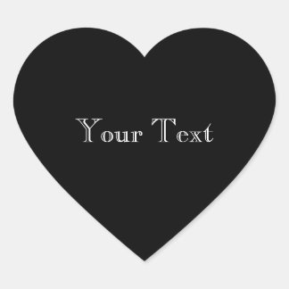 Schwarz-Vollfarbe Herz-Aufkleber