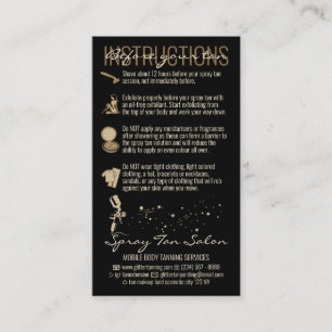 Schwarz vor der Pflege Spritze Tan Visitenkarte