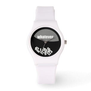 Schwarz, was auch immer die Messy-Zahlen Armbanduhr