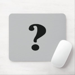Schwarz "Was" auf hellgrauem Hintergrund Mousepad
