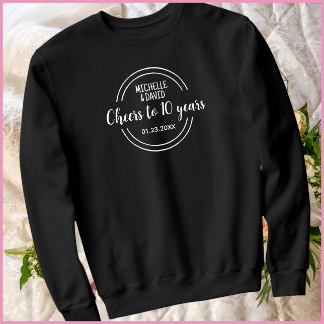 Schwarz/Weiß 10. Hochzeitsszenario Sweatshirt (Von Creator hochgeladen)