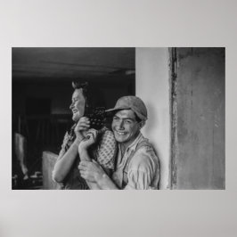 Schwarz/Weiß 1968 Europäisches Portrait eines jung Poster