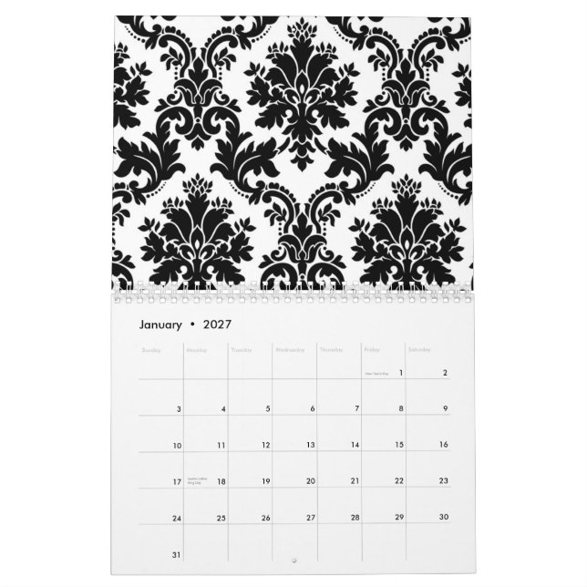 Schwarz & Weiß 2011 Kalender (Jan 2027)